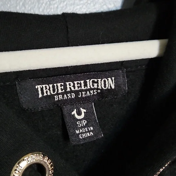 True Religion Black and Gold Graphic Hoodie - Picture 3 of 10